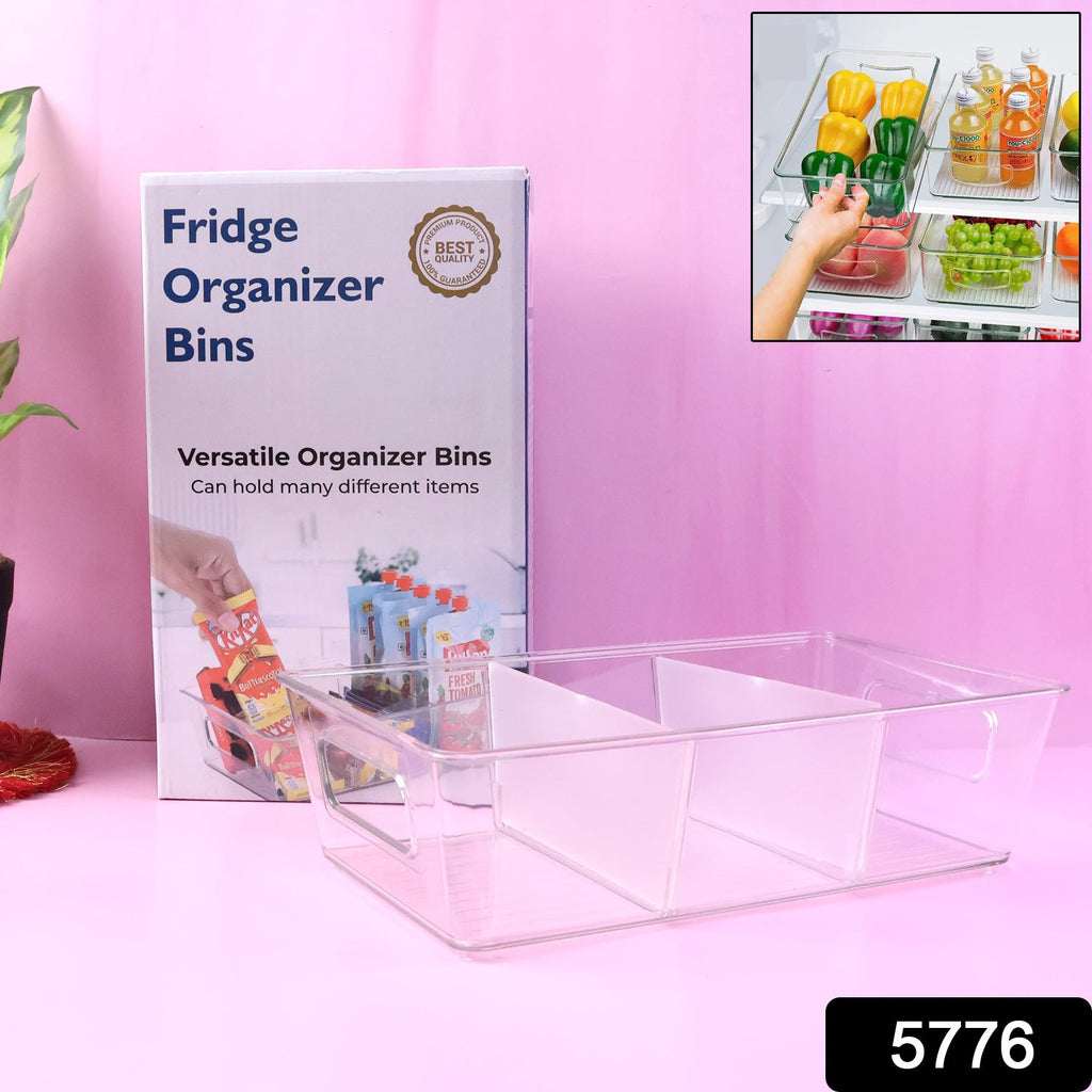 Stackable Fridge Organizer Bin with Handle