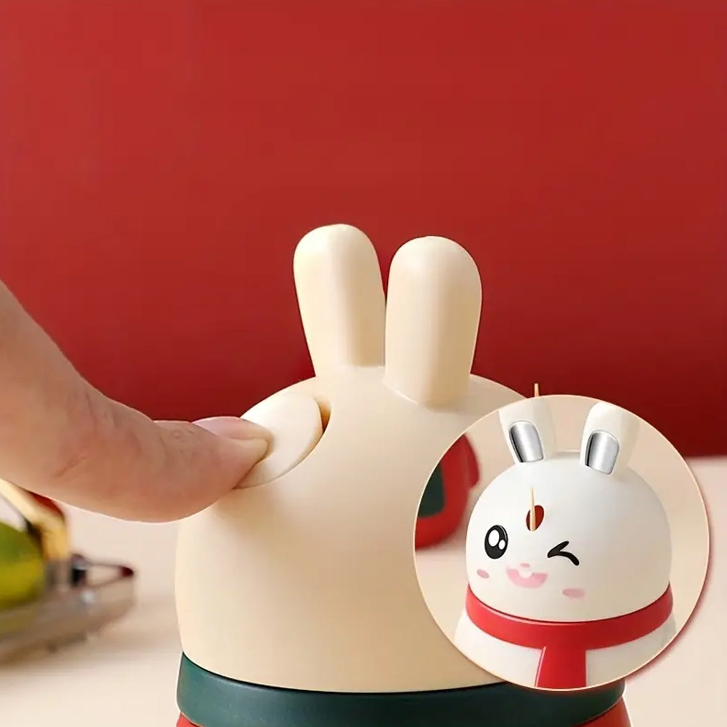 Rabbit Push-Button Toothpick Dispenser