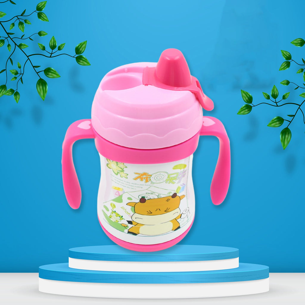 Insulated Steel Water Bottle with Straw & Handle (280ml)