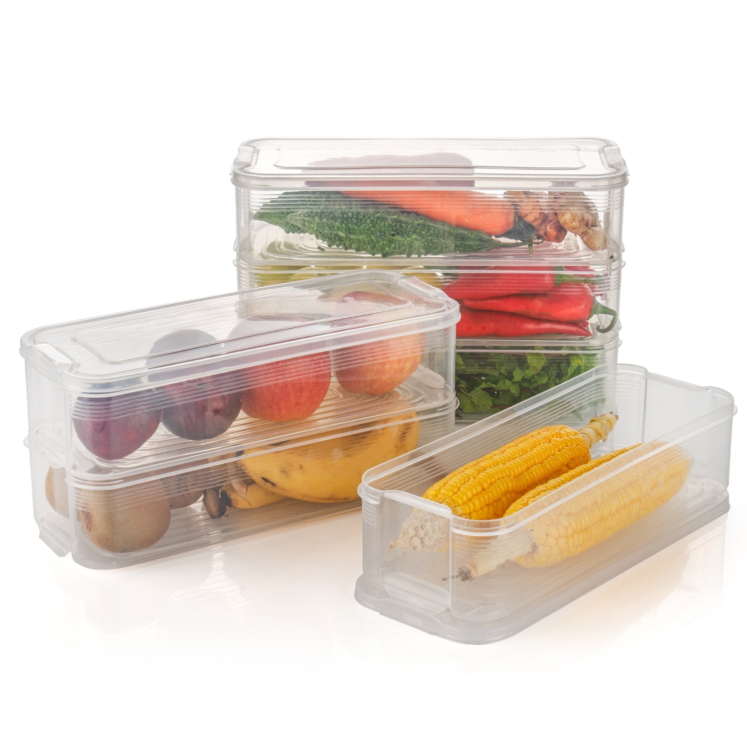 Airtight Fridge Storage Containers – Set of 3 (1.5L)