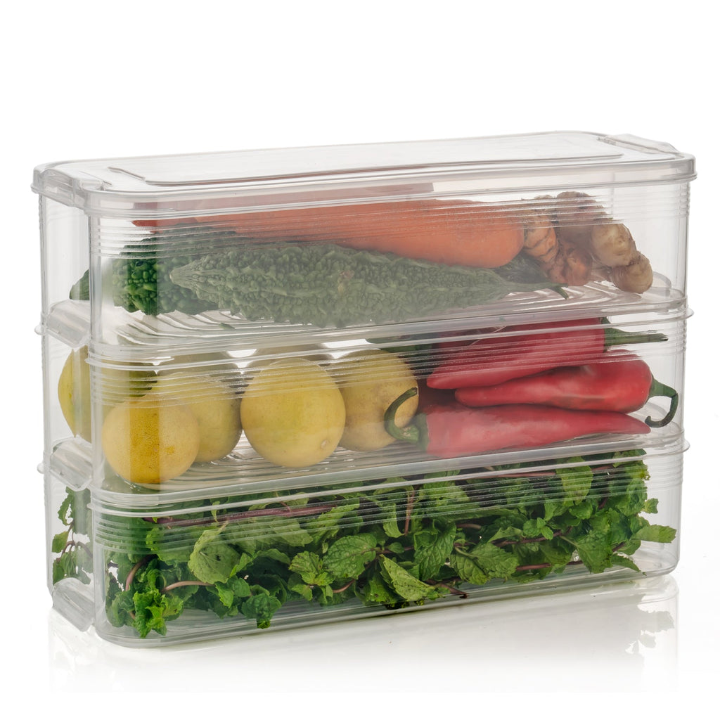 Airtight Fridge Storage Containers – Set of 3 (1.5L)