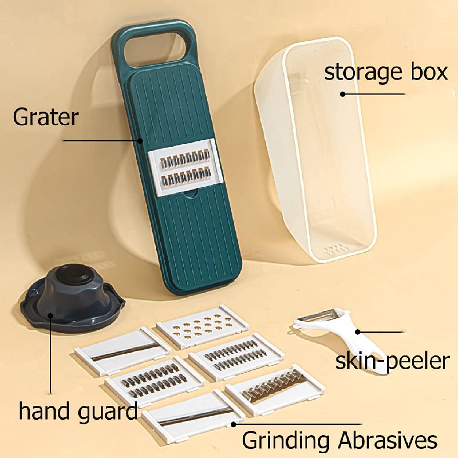 6-Blade Vegetable Slicer & Cutter with Peeler