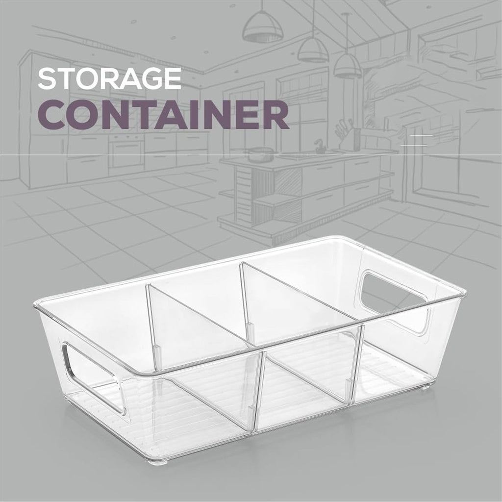 Stackable Fridge Organizer Bin with Handle
