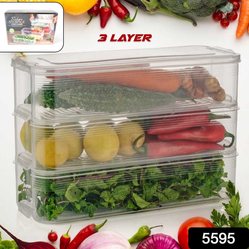Airtight Fridge Storage Containers – Set of 3 (1.5L)