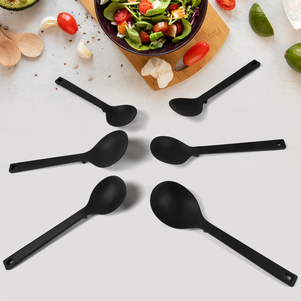 Non-Stick Silicone Cooking Spoons – Set of 6