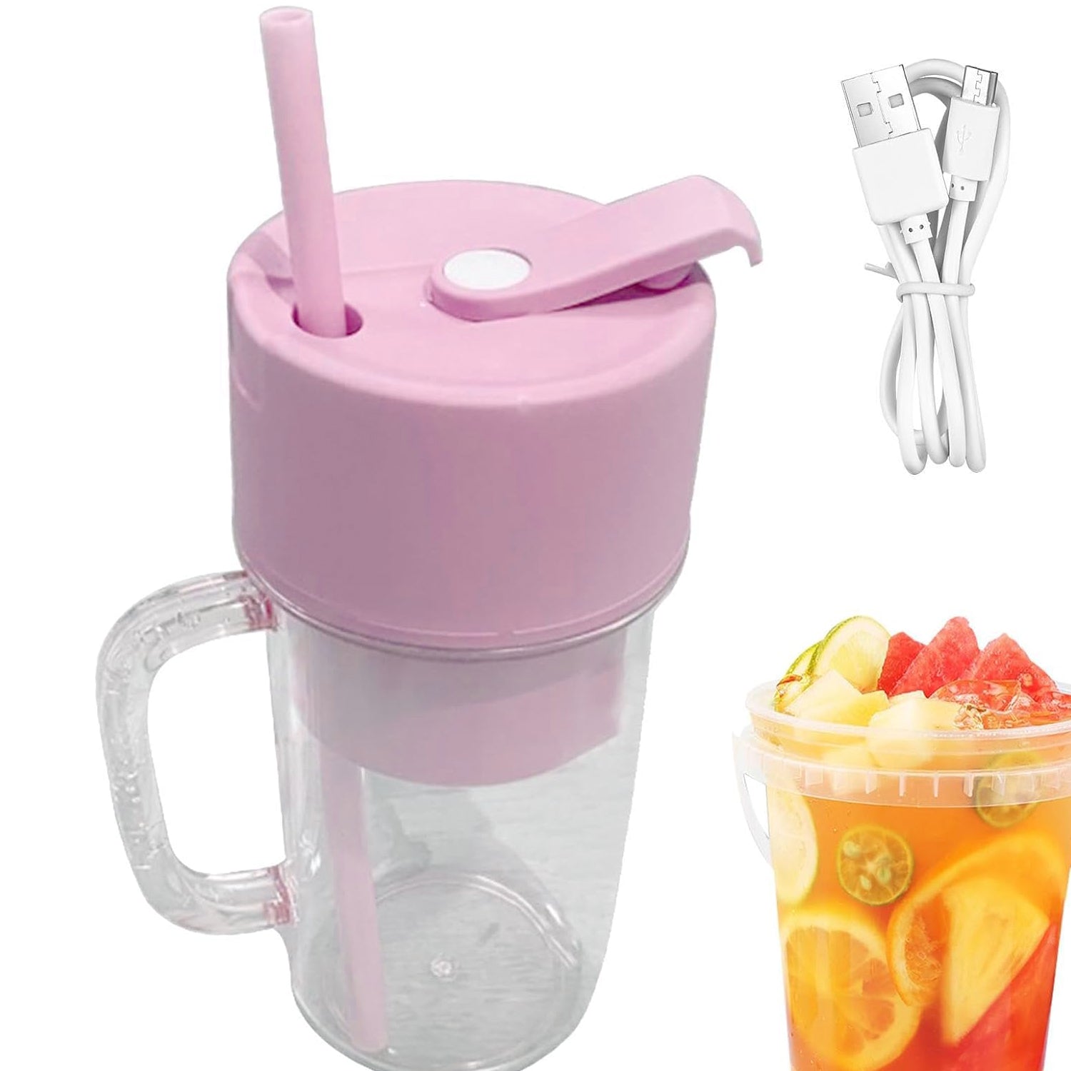 Portable USB Juicer & Crusher Bottle (340ml)