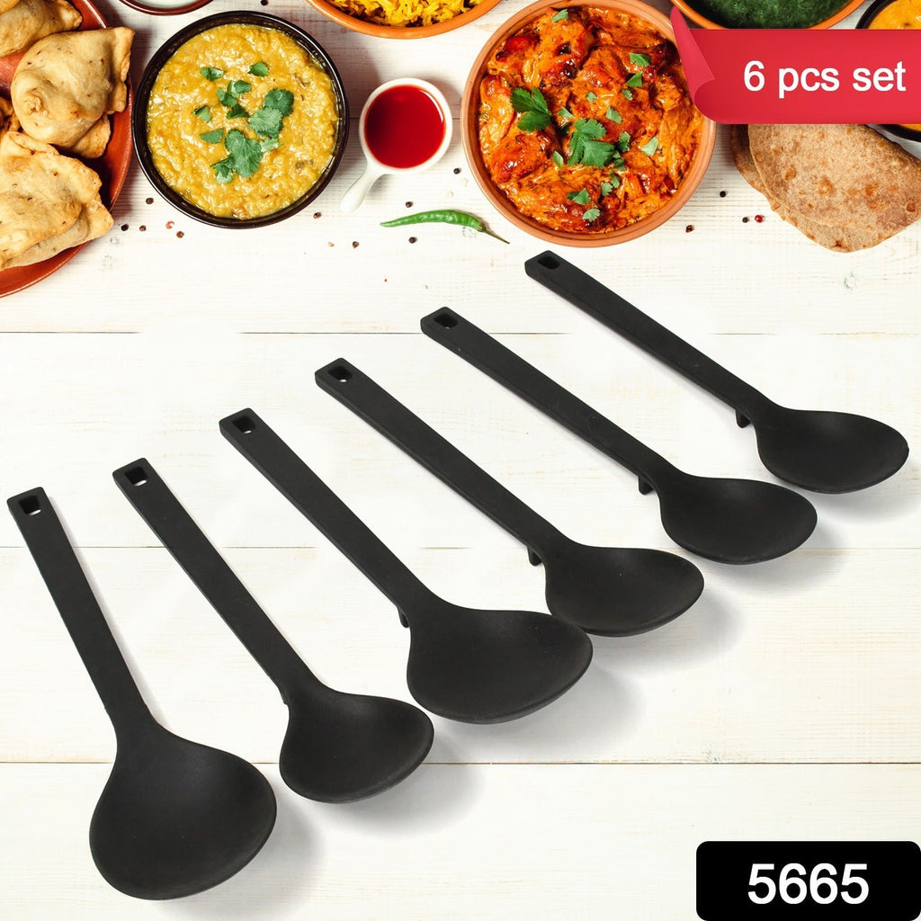 Non-Stick Silicone Cooking Spoons – Set of 6